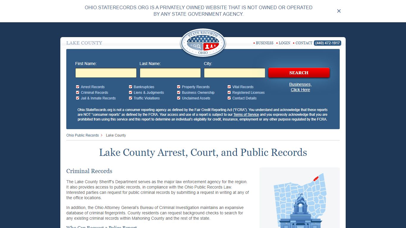 Lake County Arrest, Court, and Public Records